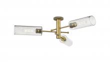 Innovations Lighting 434-3F-BB-G434-12SDY - Crown Point - 3 Light - 34 inch - Brushed Brass - Flush Mount