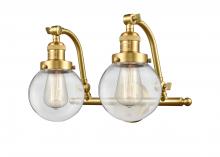 Innovations Lighting 515-2W-SG-G202-6 - Beacon - 2 Light - 16 inch - Satin Gold - Bath Vanity Light