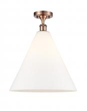 Innovations Lighting 516-1C-AC-GBC-161 - Berkshire - 1 Light - 16 inch - Antique Copper - Semi-Flush Mount