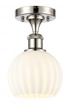 Innovations Lighting 516-1C-PN-G1217-6WV - White Venetian - 1 Light - 6 inch - Polished Nickel - Semi-Flush Mount