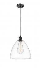 Innovations Lighting 516-1P-BK-GBD-122 - Bristol - 1 Light - 12 inch - Matte Black - Cord hung - Mini Pendant