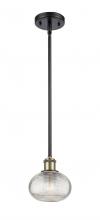 Innovations Lighting 516-1S-BAB-G555-6CL - Ithaca - 1 Light - 6 inch - Black Antique Brass - Mini Pendant