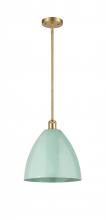 Innovations Lighting 516-1S-SG-MBD-12-SF - Plymouth - 1 Light - 12 inch - Satin Gold - Pendant