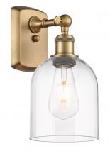 Innovations Lighting 516-1W-BB-G558-6CL - Bella - 1 Light - 6 inch - Brushed Brass - Sconce