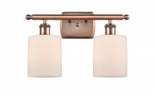 Innovations Lighting 516-2W-AC-G111 - Cobbleskill - 2 Light - 15 inch - Antique Copper - Bath Vanity Light