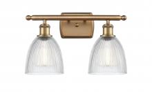 Innovations Lighting 516-2W-BB-G382 - Castile - 2 Light - 16 inch - Brushed Brass - Bath Vanity Light