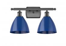 Innovations Lighting 516-2W-OB-MBD-75-BL - Plymouth - 2 Light - 18 inch - Oil Rubbed Bronze - Bath Vanity Light