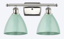 Innovations Lighting 516-2W-PN-MBD-75-SF - Plymouth - 2 Light - 18 inch - Polished Nickel - Bath Vanity Light