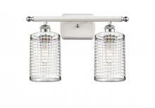 Innovations Lighting 516-2W-WPC-M18-PC - Nestbrook - 2 Light - 15 inch - White Polished Chrome - Bath Vanity Light