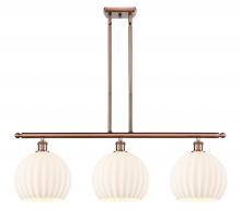 Innovations Lighting 516-3I-AC-G1217-10WV - White Venetian - 3 Light - 37 inch - Antique Copper - Stem Hung - Island Light