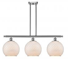 Innovations Lighting 516-3I-SN-G121-10CSN - Farmhouse Chicken Wire - 3 Light - 37 inch - Brushed Satin Nickel - Cord hung - Island Light