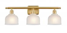 Innovations Lighting 516-3W-SG-G411 - Dayton - 3 Light - 26 inch - Satin Gold - Bath Vanity Light