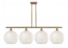 Innovations Lighting 516-4I-BB-G1216-12WM - White Mouchette - 4 Light - 50 inch - Brushed Brass - Stem Hung - Island Light