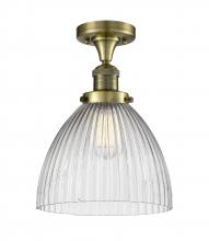 Innovations Lighting 517-1CH-AB-G222 - Seneca Falls - 1 Light - 10 inch - Antique Brass - Semi-Flush Mount