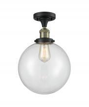 Innovations Lighting 517-1CH-BAB-G202-10 - Beacon - 1 Light - 10 inch - Black Antique Brass - Semi-Flush Mount