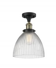 Innovations Lighting 517-1CH-BAB-G222 - Seneca Falls - 1 Light - 10 inch - Black Antique Brass - Semi-Flush Mount