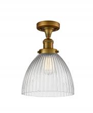 Innovations Lighting 517-1CH-BB-G222 - Seneca Falls - 1 Light - 10 inch - Brushed Brass - Semi-Flush Mount