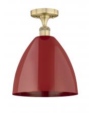 Innovations Lighting 616-1F-BB-MBD-12-RD - Plymouth - 1 Light - 12 inch - Brushed Brass - Semi-Flush Mount