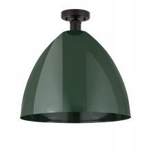 Innovations Lighting 616-1F-OB-MBD-16-GR - Plymouth - 1 Light - 16 inch - Oil Rubbed Bronze - Semi-Flush Mount