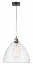 Innovations Lighting 616-1P-BAB-GBD-164 - Bristol - 1 Light - 16 inch - Black Antique Brass - Cord hung - Pendant