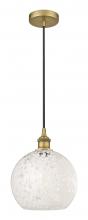 Innovations Lighting 616-1P-BB-G1216-10WM - White Mouchette - 1 Light - 10 inch - Brushed Brass - Cord Hung - Mini Pendant