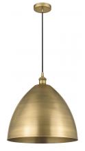 Innovations Lighting 616-1P-BB-MBD-16-BB - Bristol - 1 Light - 16 inch - Brushed Brass - Cord hung - Mini Pendant