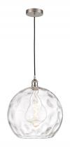 Innovations Lighting 616-1P-SN-G1215-14 - Athens Water Glass - 1 Light - 13 inch - Brushed Satin Nickel - Cord hung - Pendant