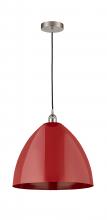 Innovations Lighting 616-1P-SN-MBD-16-RD - Plymouth - 1 Light - 16 inch - Brushed Satin Nickel - Cord hung - Mini Pendant