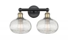 Innovations Lighting 616-2W-BAB-G555-8CL - Ithaca - 2 Light - 17 inch - Black Antique Brass - Bath Vanity Light