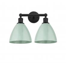 Innovations Lighting 616-2W-BK-MBD-75-SF - Plymouth - 2 Light - 17 inch - Matte Black - Bath Vanity Light