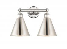 Innovations Lighting 616-2W-PN-MBC-8-PN - Berkshire - 2 Light - 17 inch - Polished Nickel - Bath Vanity Light