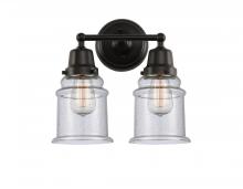 Innovations Lighting 623-2W-BK-G184 - Canton - 2 Light - 14 inch - Matte Black - Bath Vanity Light