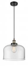 Innovations Lighting 916-1P-BAB-G72-L - Bell - 1 Light - 12 inch - Black Antique Brass - Cord hung - Mini Pendant