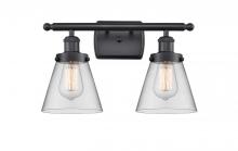 Innovations Lighting 916-2W-BK-G62 - Cone - 2 Light - 16 inch - Matte Black - Bath Vanity Light