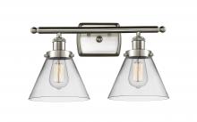 Innovations Lighting 916-2W-SN-G42 - Cone - 2 Light - 18 inch - Brushed Satin Nickel - Bath Vanity Light