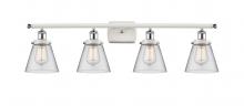 Innovations Lighting 916-4W-WPC-G62 - Cone - 4 Light - 36 inch - White Polished Chrome - Bath Vanity Light