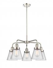 Innovations Lighting 916-5CR-PN-G64 - Cone - 5 Light - 25 inch - Polished Nickel - Chandelier