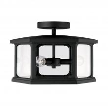 Capital 946632BK - 3 Light Outdoor Semi-Flush