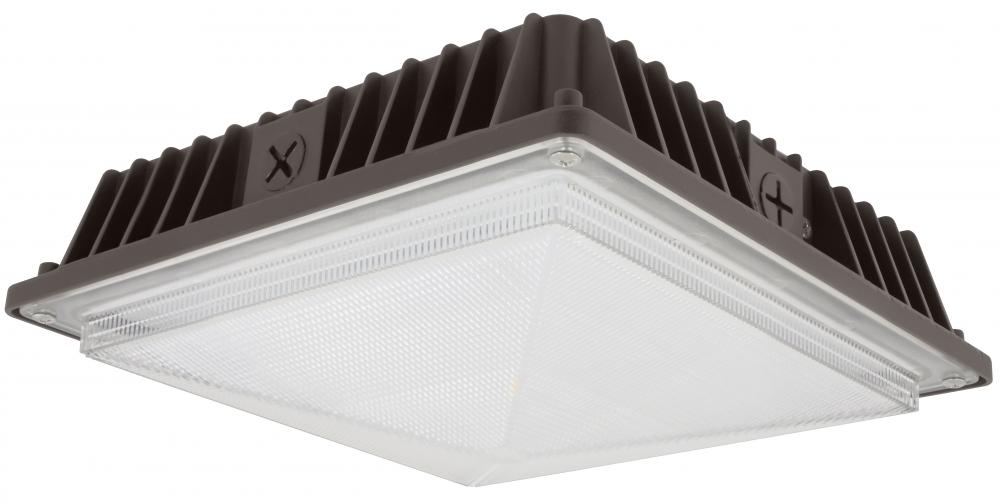 LED COB Canopy Light, Dark Bronze, 120-277 Volt Operation , 40 Watts , 4000K, C/UL , DLC and Wet Lis