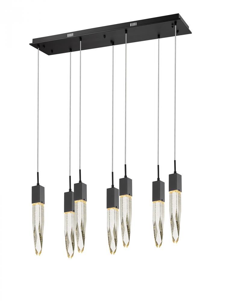 The Original Aspen Collection Black 7 Light Pendant Fixture