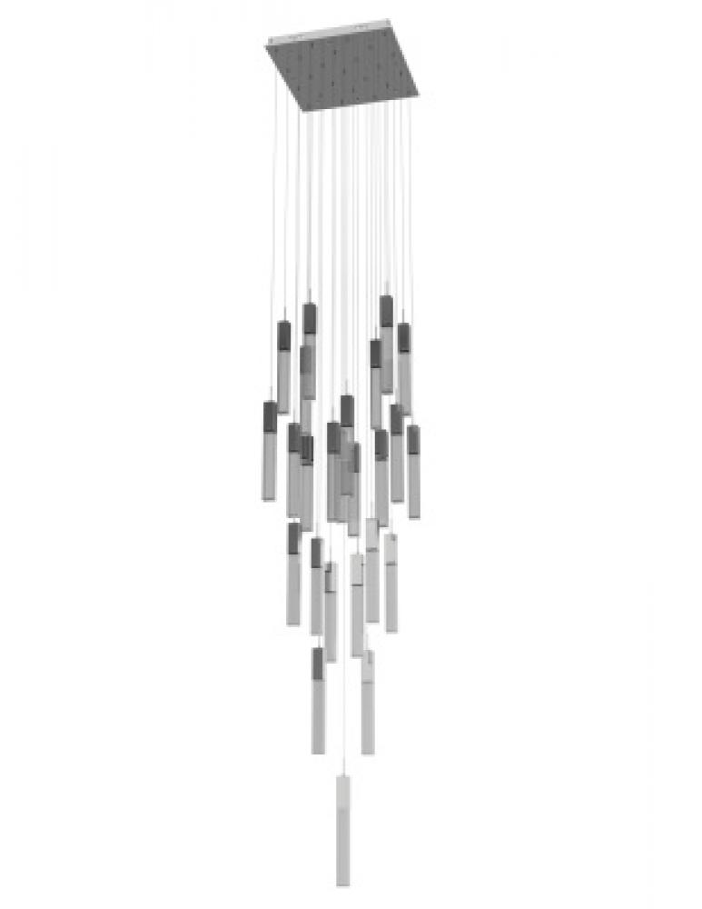 The Original Glacier Snow Avenue Collection Chrome 25 Light Pendant Fixture