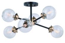 Vaxcel International C0193 - Orbit 25-in Semi Flush Ceiling Light Oil Rubbed Bronze and Muted Brass