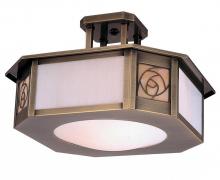 Arroyo Craftsman SCCM-15AM-RB - 15" saint clair inverted semi-flush ceiling mount