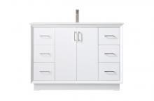 Elegant VF19648WH - 48 Inch Single Bathroom Vanity in White